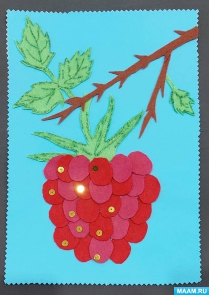 Аппликация ягоды в средней группе