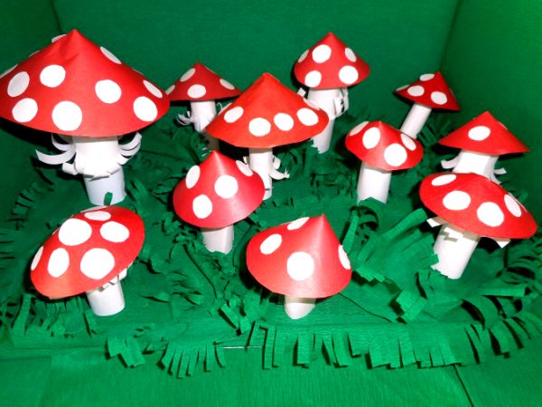 Конструирование мухомор старшая группа