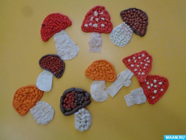Лепка в старшей группе на тему грибы