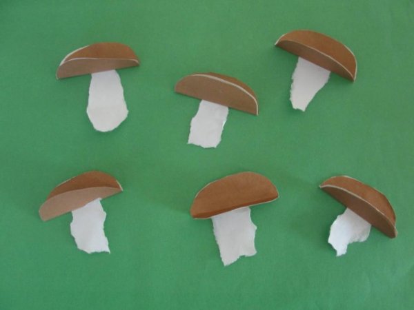 Гриб из бумаги объемный