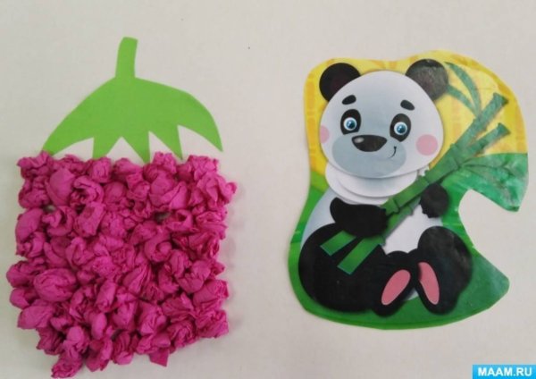 Объемная аппликация Малинка