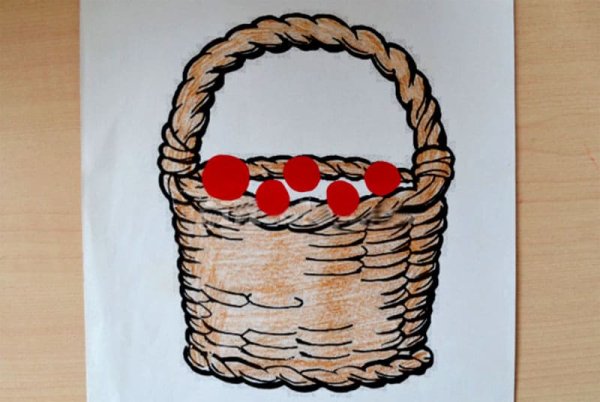 Корзинка аппликация для детей