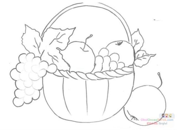 Осенний натюрморт раскраска для детей