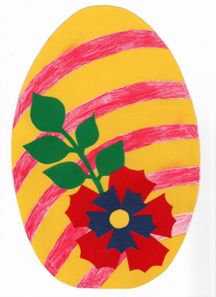 Аппликация пасхальное яйцо