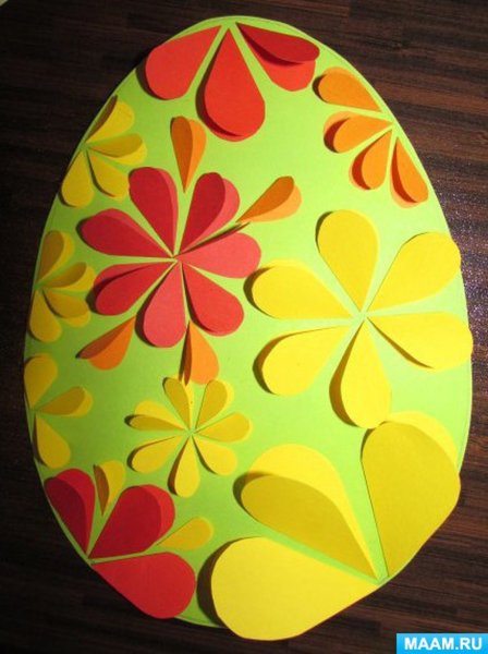 Пасха из цветной бумаги