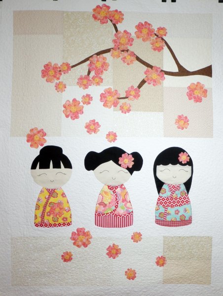 Японская аппликация из ткани