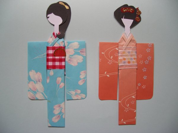 Бумажные японские куклы Чиогами