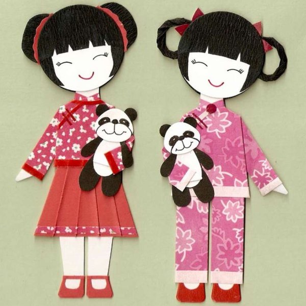 Японские бумажные куклы