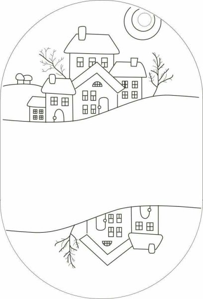 Пэчворк аппликация домики