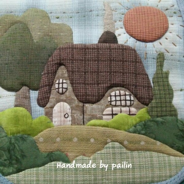 Домики из лоскутков ткани