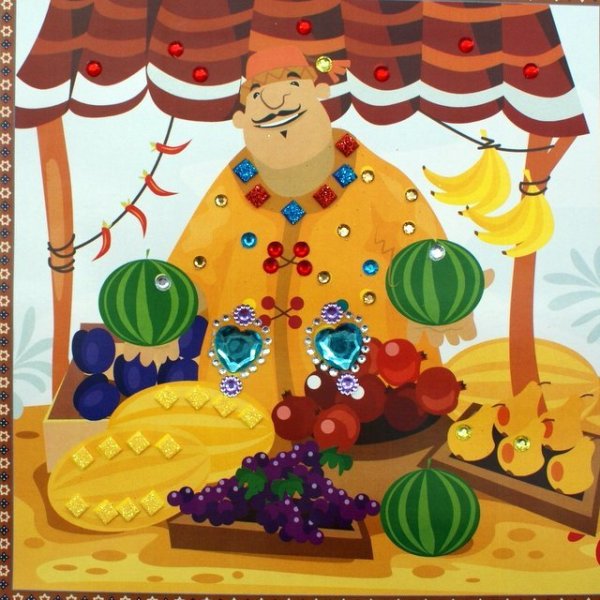 Детские рисунки на тему Восточный базар