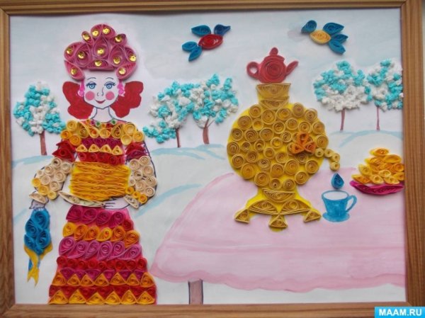 Масленица аппликация для детей в детском саду