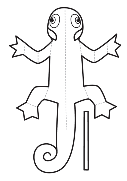 Аппликация ящерица