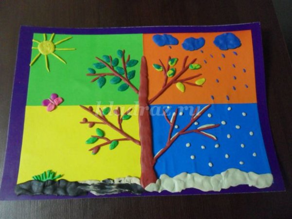 Аппликация на тему времена года