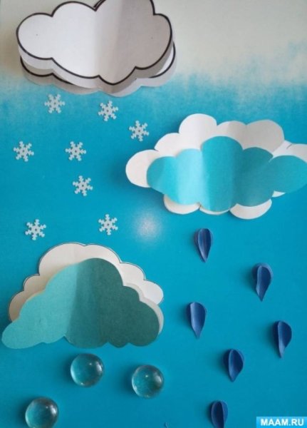 Аппликация на тему явления природы