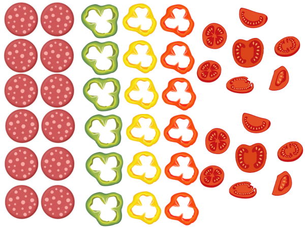 Заготовки для бумажной пиццы