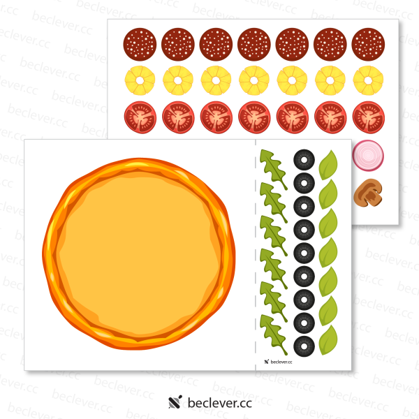 Пицца аппликация заготовка