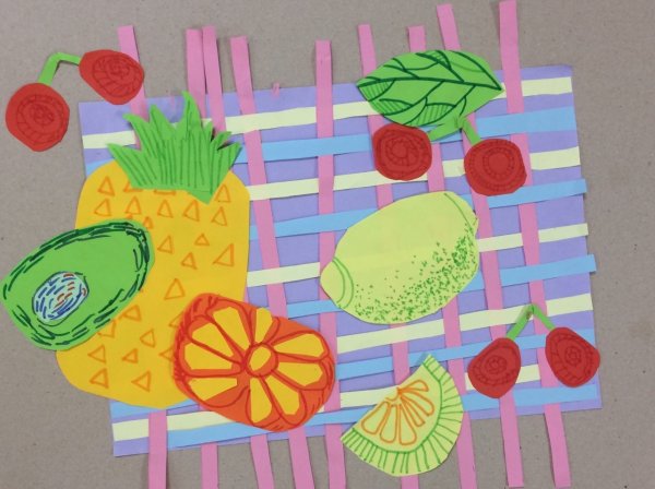 Аппликация на тему продукты