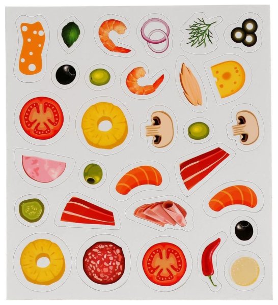 Наклейки Ингредиенты для пиццы