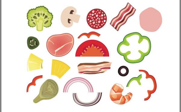 Ингредиенты для пиццы аппликация