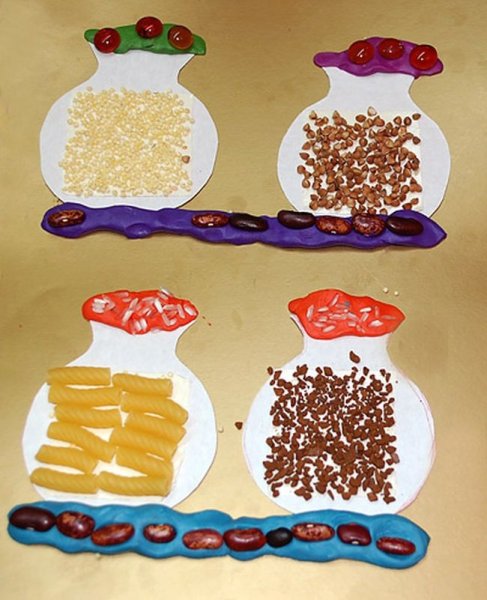 Аппликации с крупами занятия