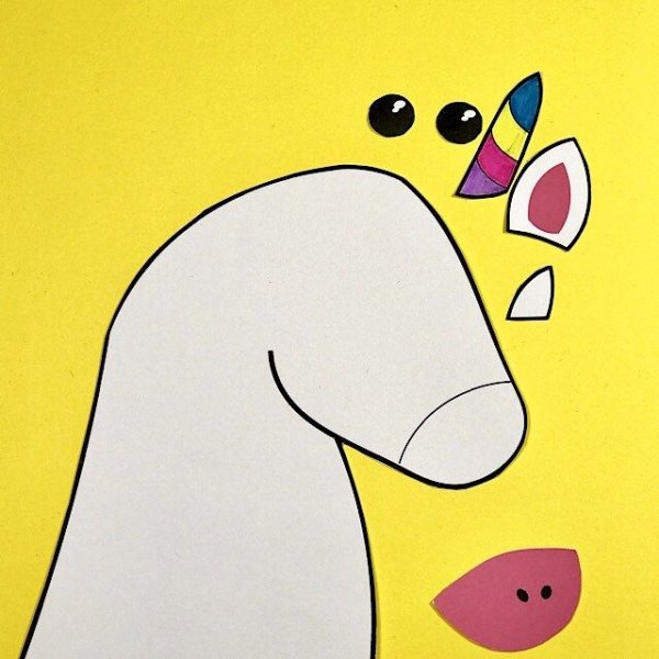 Единорожка аппликация для детей