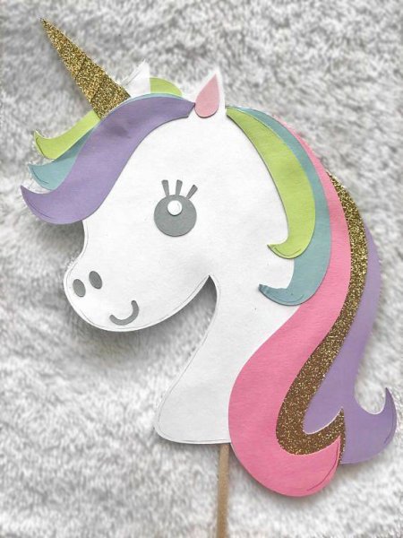 Единорожка из цветной бумаги
