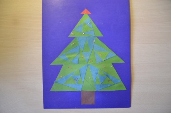 Аппликация елка на новый год