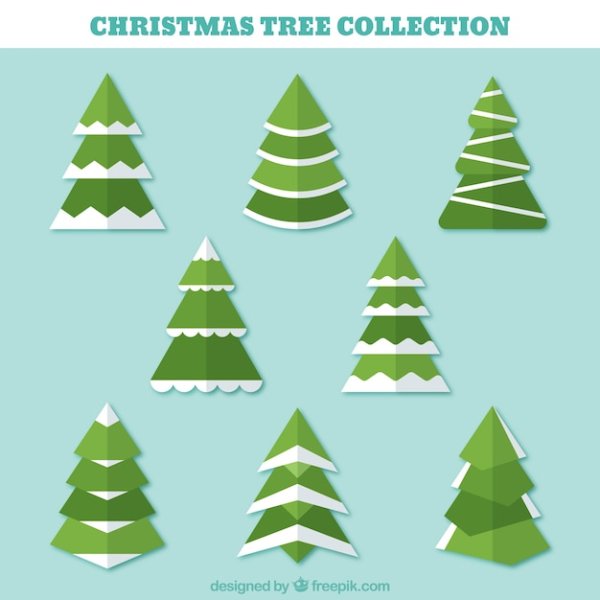 Елочка из треугольников аппликация