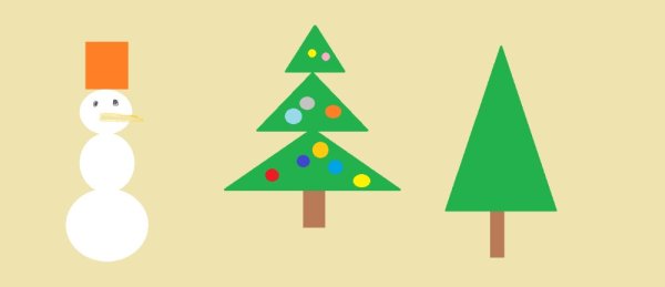 Елка с геометрическими фигурами