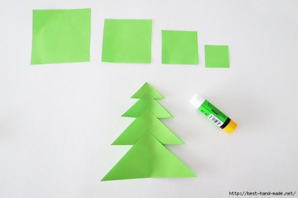 Аппликация елочка в средней группе