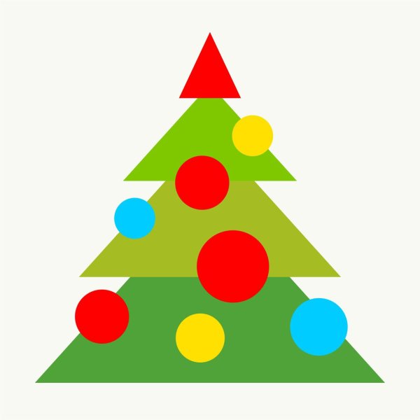 Елка из геометрических фигур