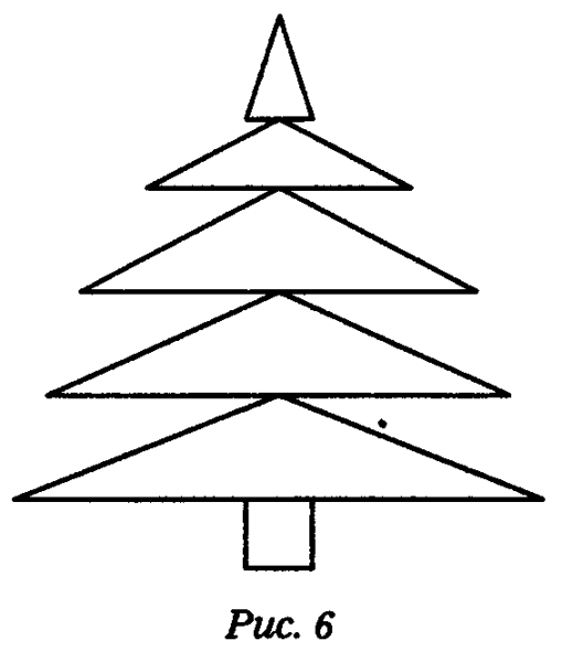 Елка из геометрических фигур