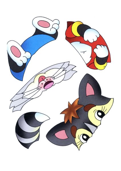 Аппликация енот из бумаги