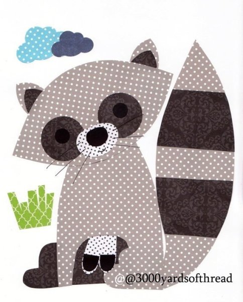 Детские аппликации енот