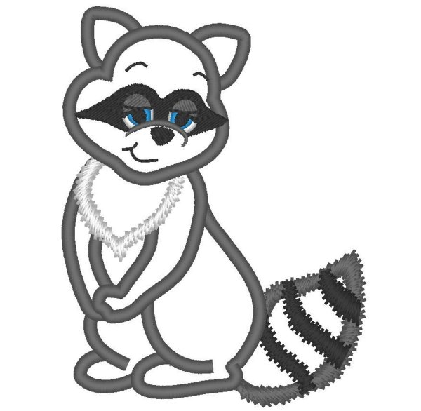 Енот аппликация из фетра