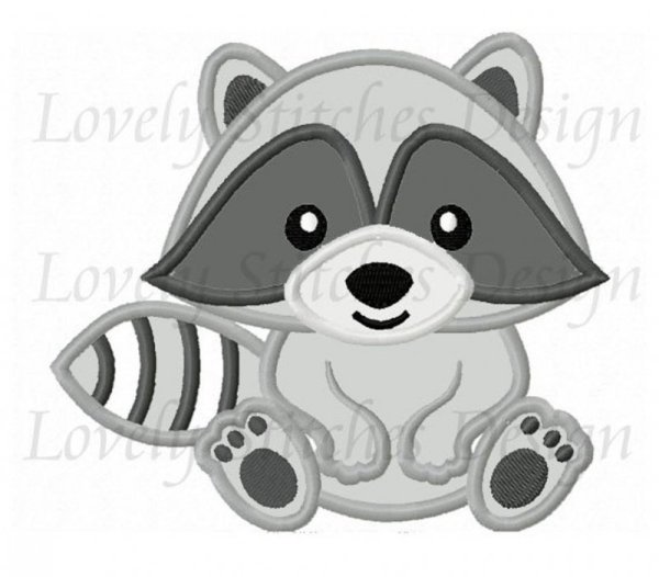 Енот аппликация для детей