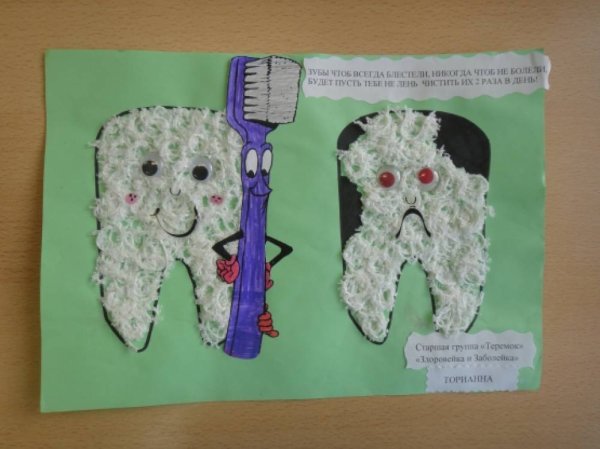 Аппликация на тему гигиена