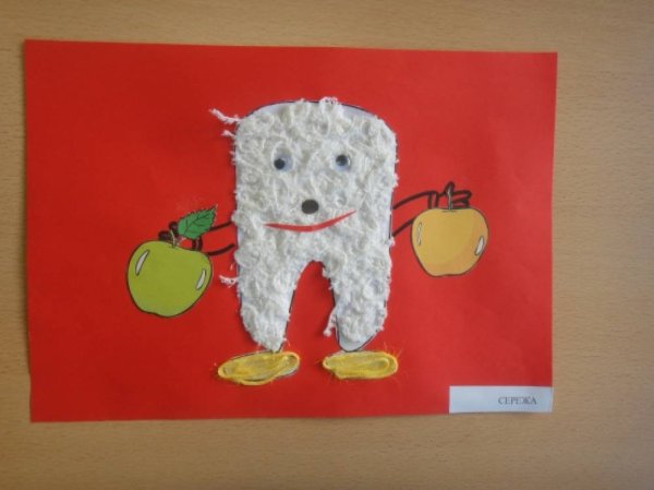 Аппликация на тему зубы