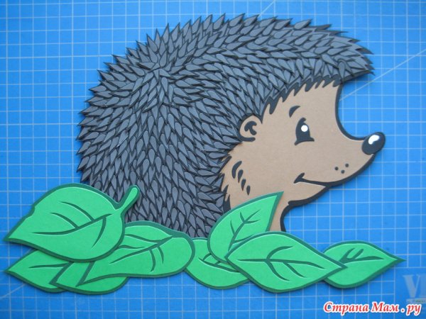 Объемная аппликация Ежик