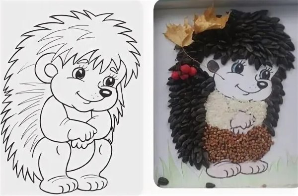 Макет ежика для поделки
