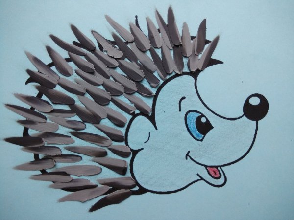 Пластилинография Ежик