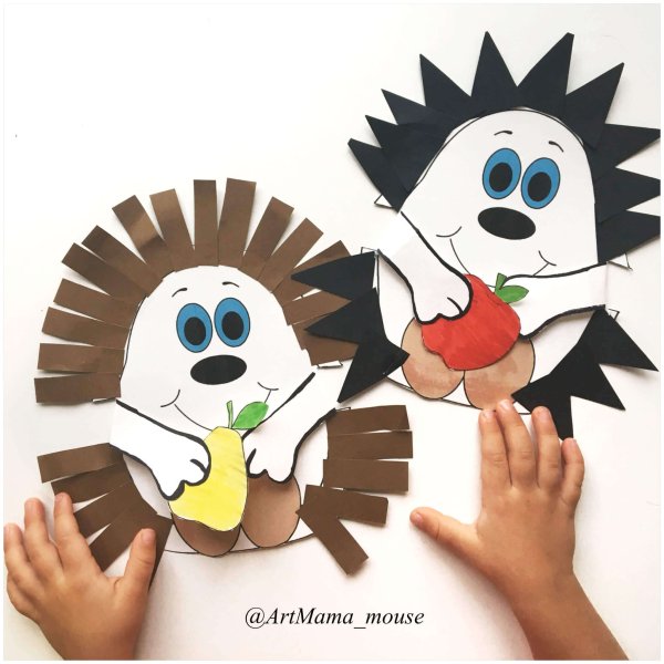 Аппликация еж