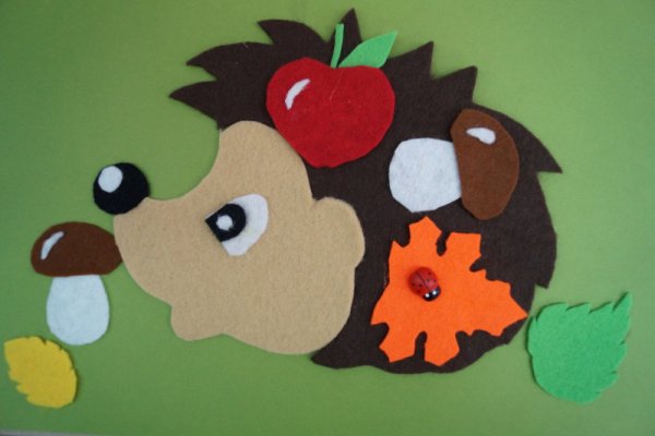 Ежики из цветной бумаги для детей