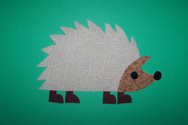 Поделка Ежик из цветной бумаги