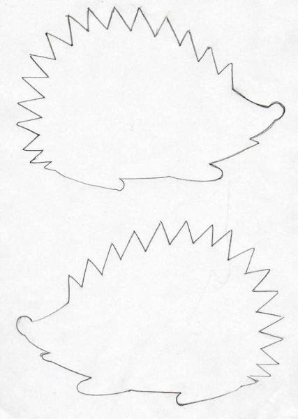 Трафарет ежика для поделки