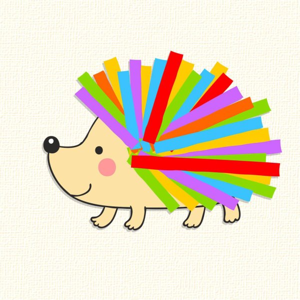 Аппликация из разноцветных полосок