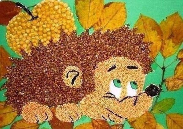 Осенние поделки из крупы