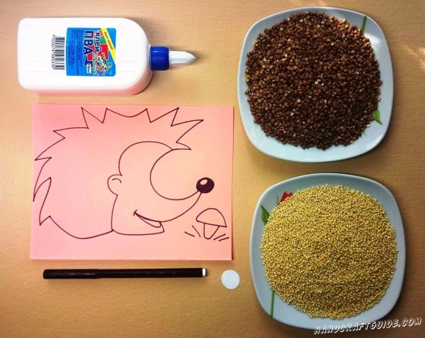 Поделки из крупы для детей