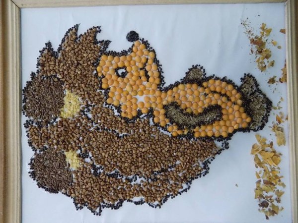 Поделки из крупы